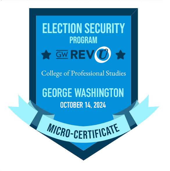 GW RevU | election security credential